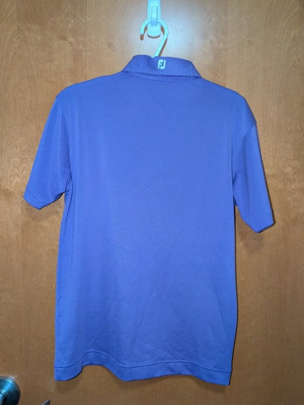 FootJoy Shirt Men's S Purple Short Sleeve Polo Golf Solid Collared Logo - Picture 4 of 7